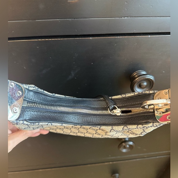 GUCCI ATTACHE SMALL SHOULDER BAG. beige and blue Supreme - Picture 5 of 10